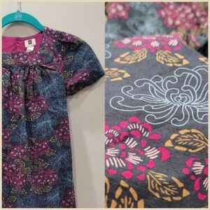 Tea Collection Kazari Floral Cotton Waist Tie Girls Dress - Sz 7 (Girls)